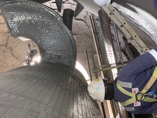 water jet cutting of reactor for orpic revamp project