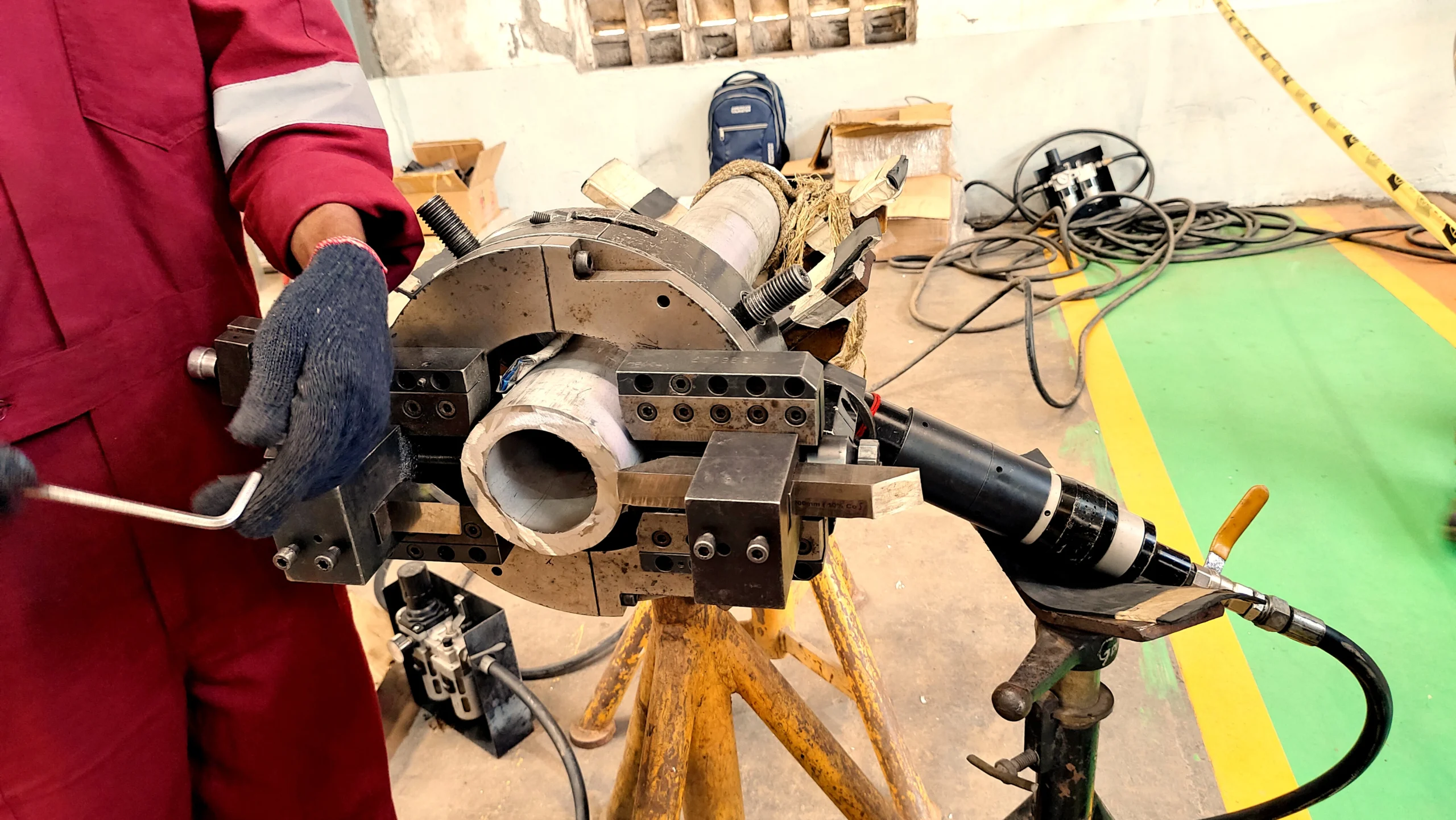 A Step-by-Step Guide to Pipe Cutting and Beveling Machines Pipe Cutting Hazira 506 1 scaled