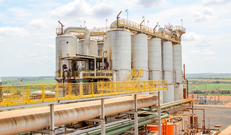 Sugar production facilities with boilers and evaporators